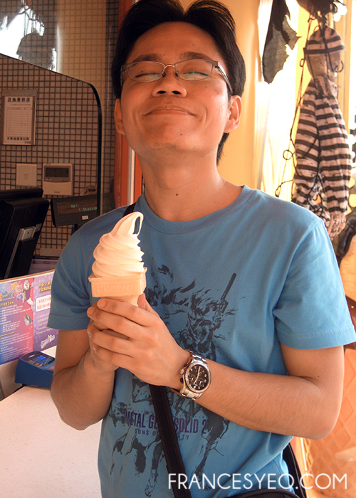 Happy boy and his ice cream